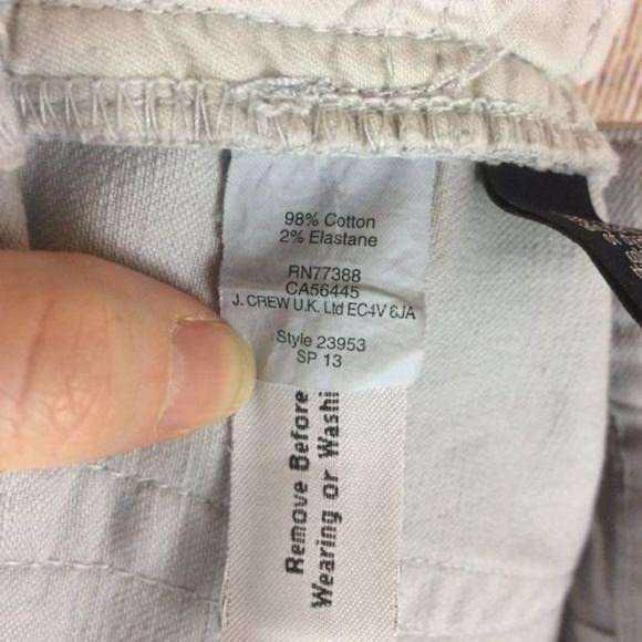J. Crew Women's Size 27 Light Grey Cropped Matchstick Denim Jeans Stretch - Picture 6 of 8